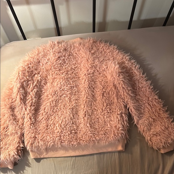 Jessica Simpson Pink Teddy Jacket Cozy Faux Fur - Picture 7 of 7